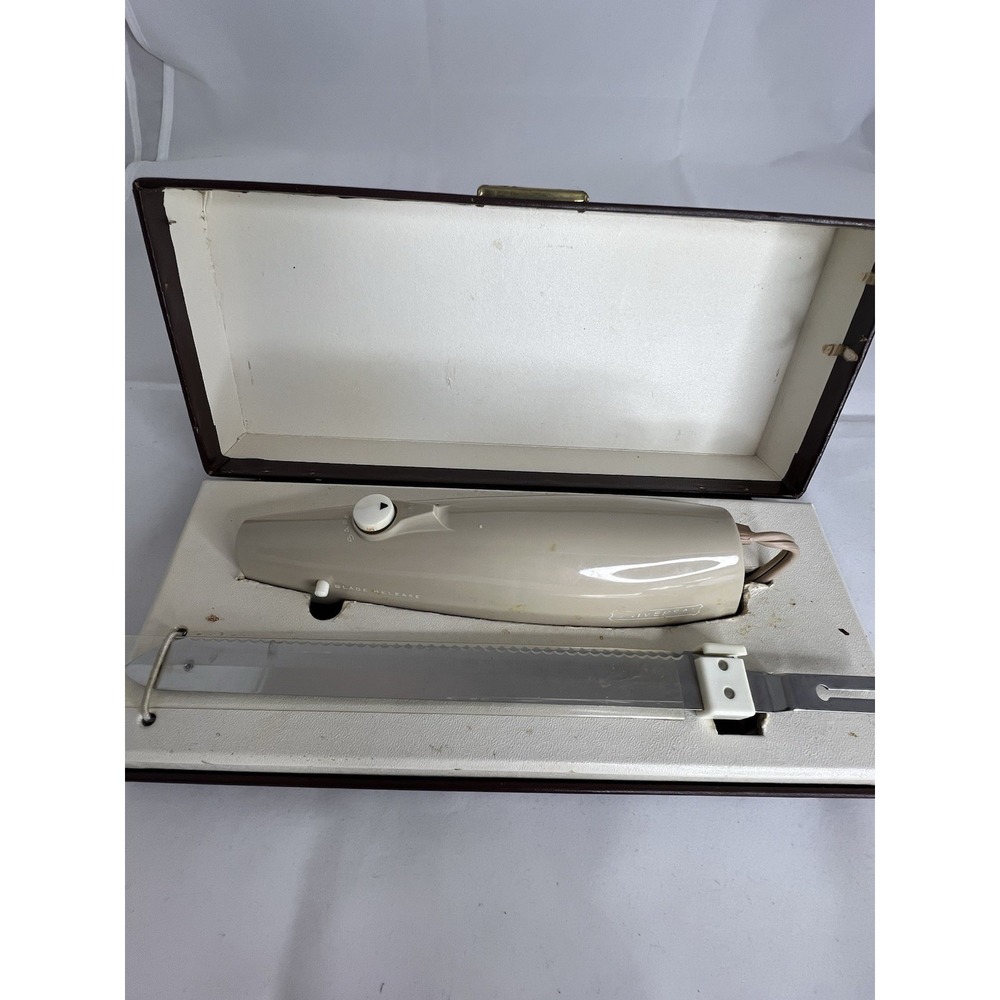 Vintage Electric Knife Universal w Case Tested Working Carving Set Kitchen